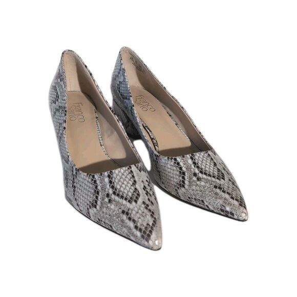 Franco Sarto Snakeskin Women's Heels size 9.5 With 2 Inch Block Heels - Picture 2 of 10
